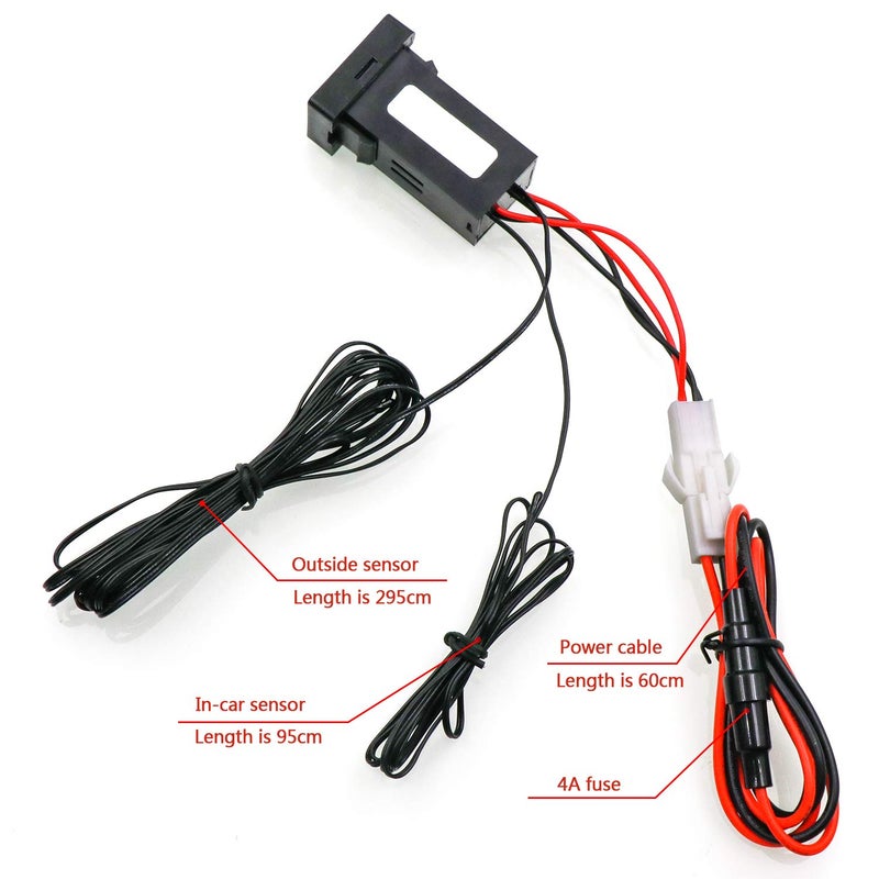 Timloon Car Internal and External Temperature Display, Fahrenheit Temperature, Dual Temperature Sensors Use for Nissan - Image 5